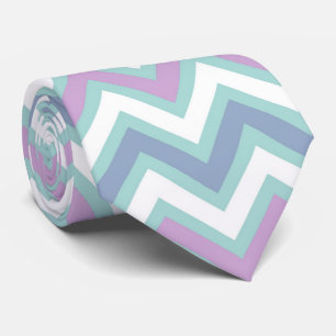 Cravate Elégant Pastel Tones Chevron