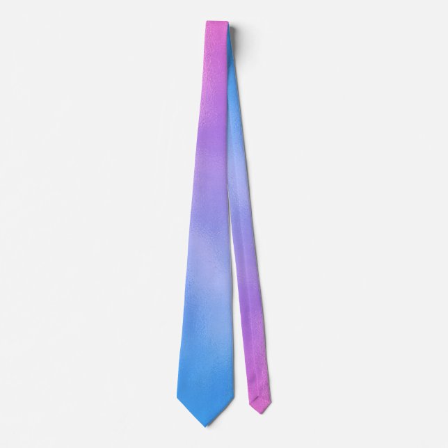 Cravate Élégant Rose Et Bleu (Devant)