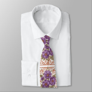 Cravate Élégant Vintage Nouveau Floral