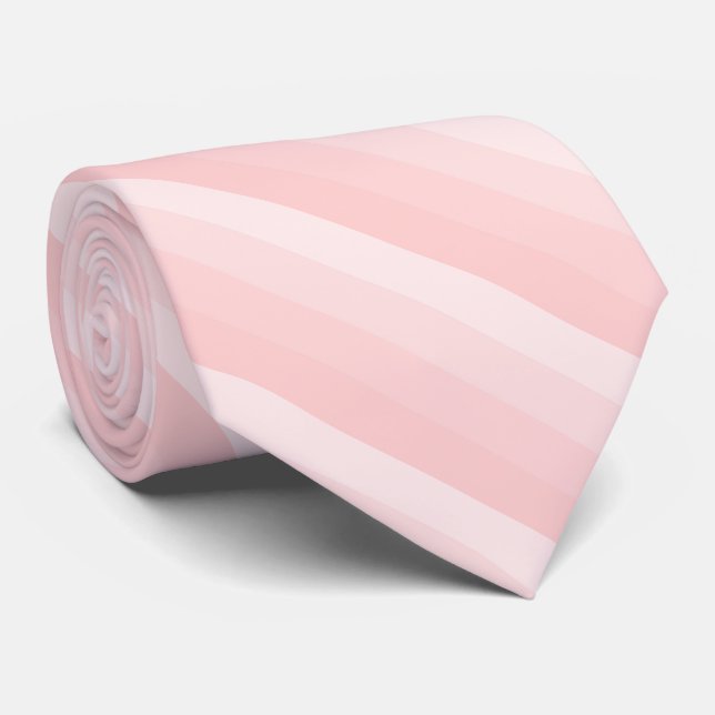 Cravate Elégante Couleur Peach Stripes tendance Couleur pe (Roulé)