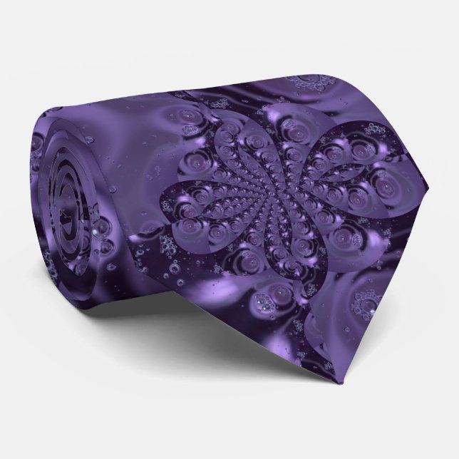 Cravate Élégante étincelle Royale Purple Liquide (Roulé)