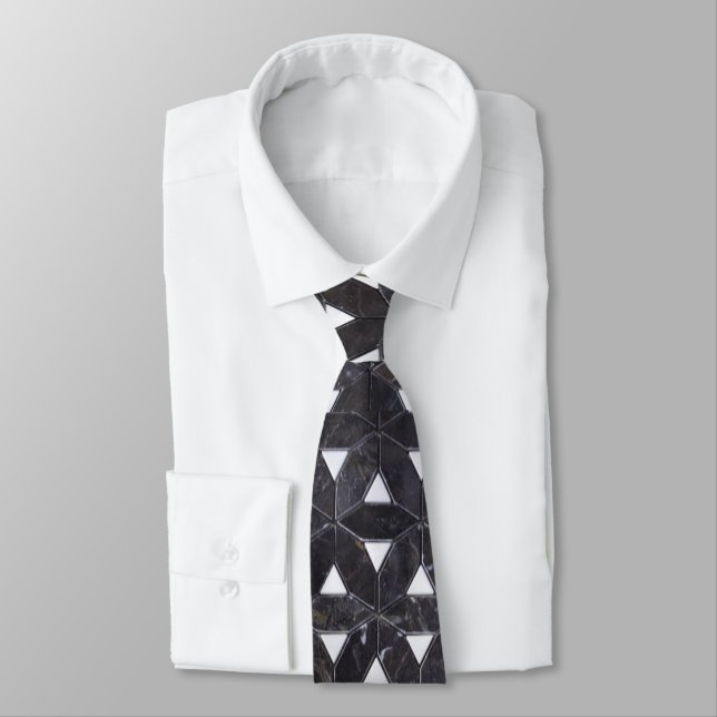 Cravate Élégante fleur gris foncé de la vie motif (Attaché)