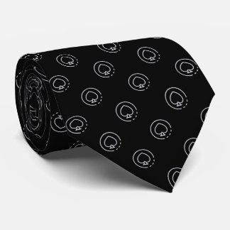 Cravate Élégante pièce de pique gris-noir