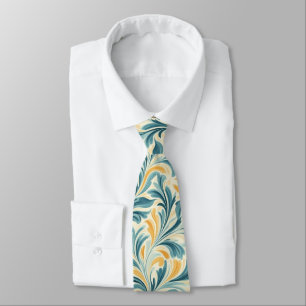 Cravate Emerald Green et Gold Paisley Motif