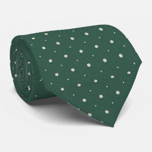 Cravate Emeraude verte pois 