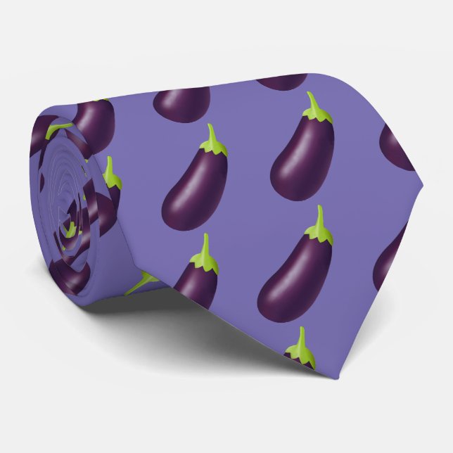 Cravate Emoji Eggplant (Roulé)