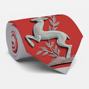 Cravate empreinte de cerf d'argent