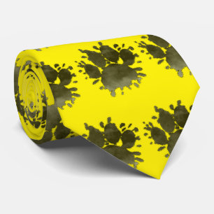Cravate Empreinte de patte de chien Aquarelle Patte de chi