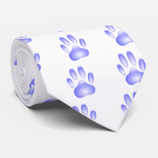 Cravate Empreinte de patte de chien de verre (Roulé)