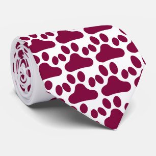 Cravate Empreinte de patte marron