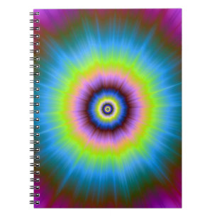 Cravate en Carnet bleu rose jaune