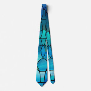 Cravate en verre teint bleu - Aspect artistique fo