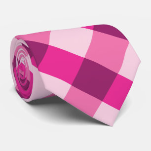 Cravate En vichy magenta