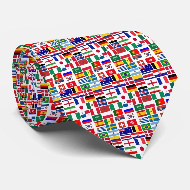 Cravate ÉQUIPE DE FOOTBALL DE FOOTBALL D'origine DRAPEAUX  (Roulé)