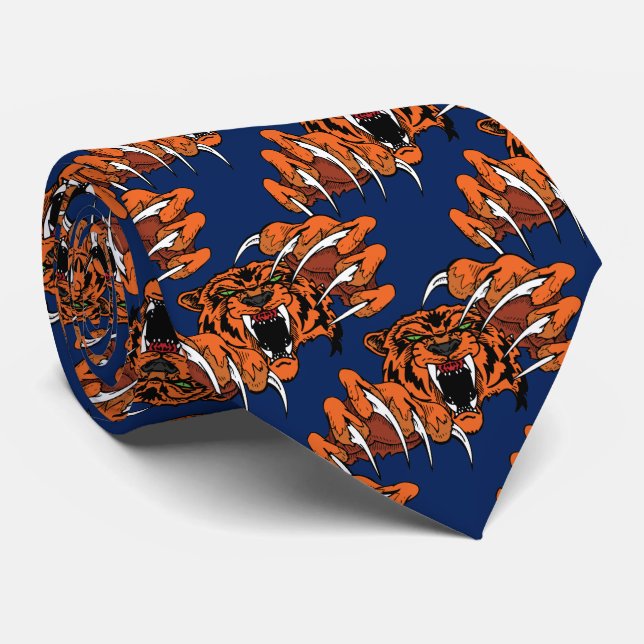 Cravate Équipe de Tiger Mascotte Football Basketball Neckt (Roulé)