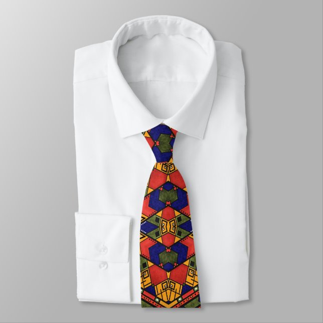 Cravate Ethno africain sans couture traditionnelle motif (Attaché)