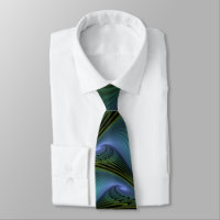 Etoile Abstraite, Bleu brillant Vert Or Fractal Ar