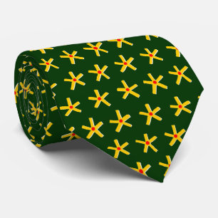 Cravate Étoile égyptienne antique Motif V2 - Dk Green