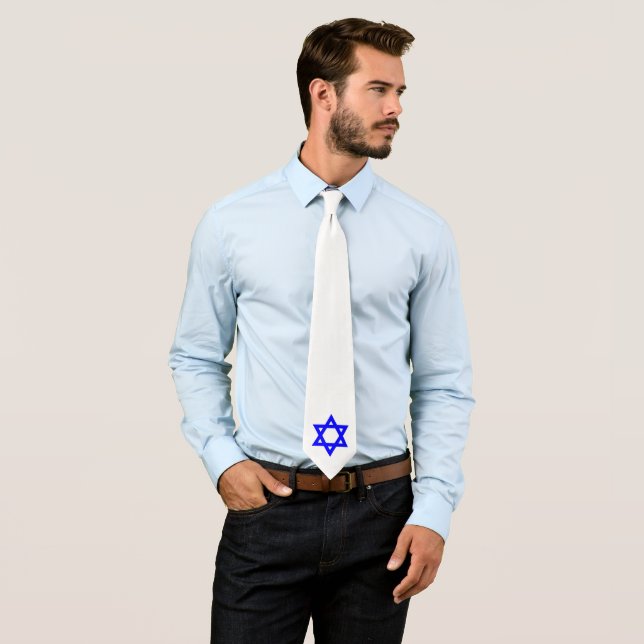 Cravate ✡︎ Étoile juive de David (En situation)