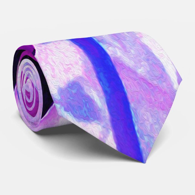 Cravate Étonnant violet et noir cactus Dahlia (Roulé)