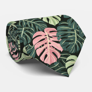 Cravate étonnante avec Feuilles tropicaux en vert