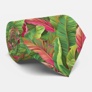 Cravate étonnante avec Feuilles tropicaux en vert