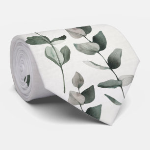 Cravate Eucalyptus Vert Et Mariage Feuille