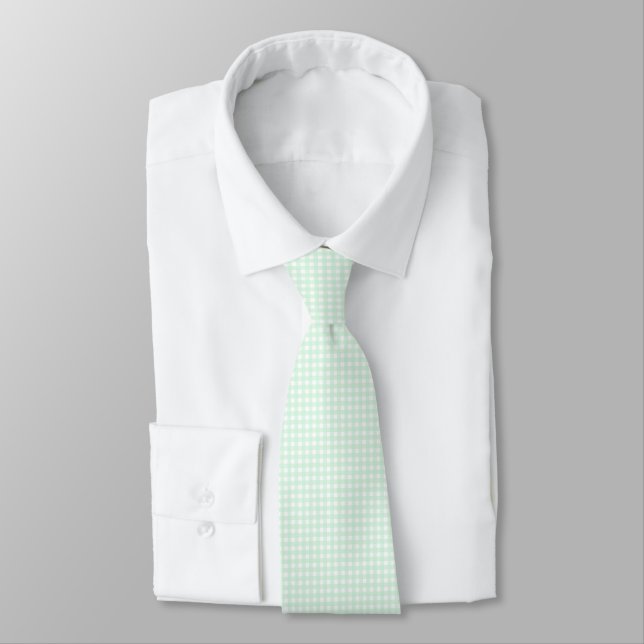 Cravate F & L Green En vichy (Attaché)
