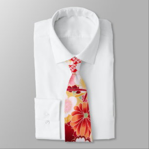 Cravate Falln Red Floral Burn