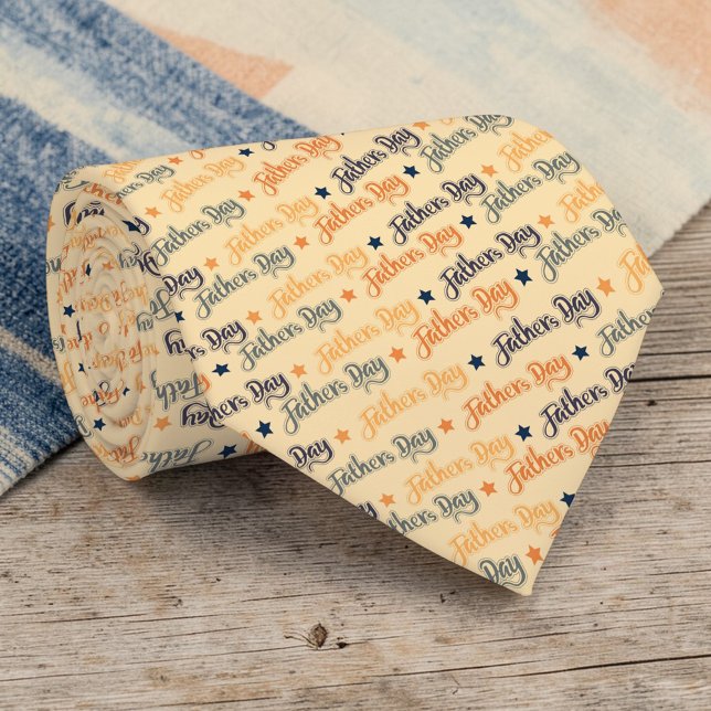 Cravate Father's Day Gift for Dad Pattern Necktie Tie (Créateur téléchargé)