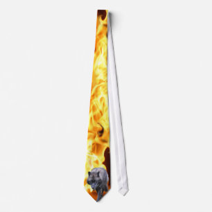 Cravate faunique Grey Wolf & Forest Flames