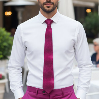 Cravate Faux glittter fuchsia