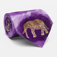 faux gold elepher purple brusstroke