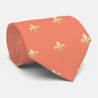 Faux Gold Fleur de lis do-it-yourself Corail Orang