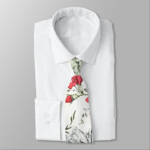 Cravate Ferme de fleurs de rose rouge et rose