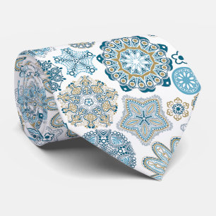 Cravate Festin Chic Hiver Mandala Flakes Motif