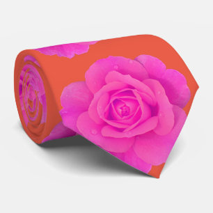 Cravate Fête Cadeau rose orange Rose coloré Favoriser