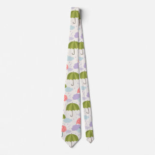 Cravate Fête de la pluie d'automne avec Motif parapluie