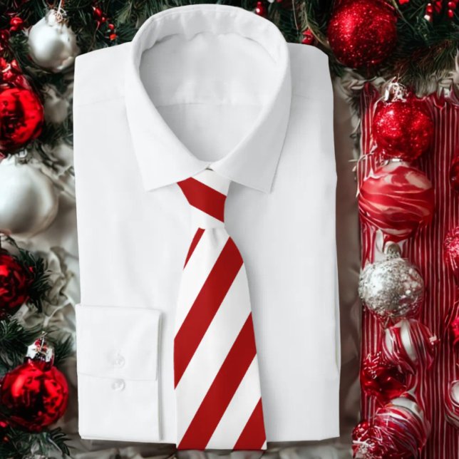 Cravate Fête rayée rouge et blanc (Créateur téléchargé)