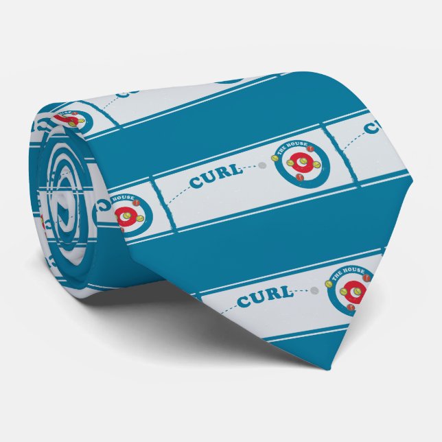 Cravate Feuille de curling Pierre de curling (Roulé)