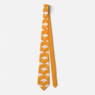Cravate Feuille de ginkgo en forme de grue