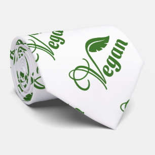 Cravate Feuille de logo Vegan
