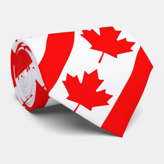 Cravate Feuille d'érable rouge du Canada (Roulé)