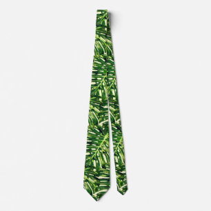 Cravate Feuille tropical