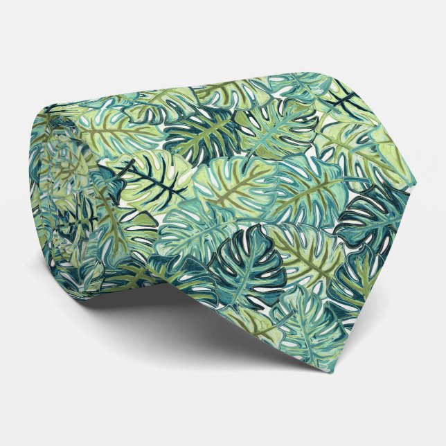Cravate Feuille tropicale (Roulé)