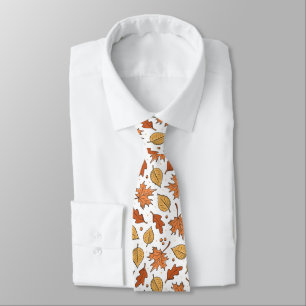 Cravate Feuilles d'automne et Motif d'Acorns
