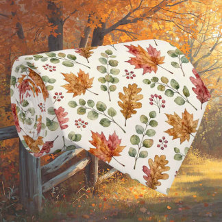 Cravate Feuilles d'automne Faux Soie | Jardin botanique d'
