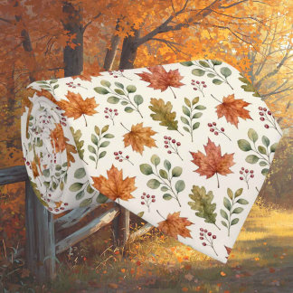 Cravate Feuilles d'automne Faux Soie | Jardin botanique d'