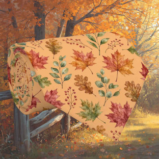 Cravate Feuilles d'automne Faux Soie | Jardin botanique d'
