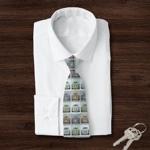 Cravate Figarations Season of Figaro Car Pattern Tie